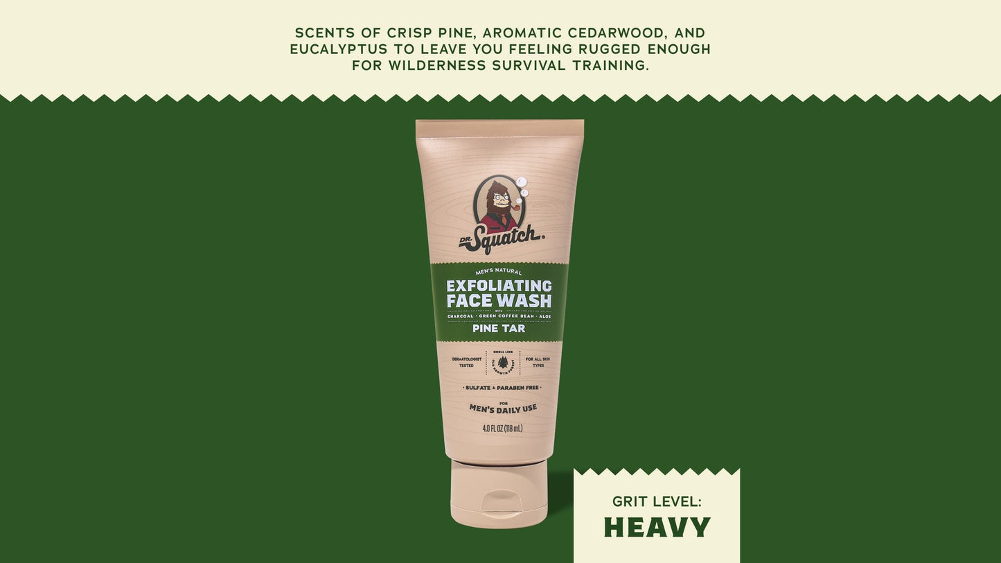 PINE TAR EXFOLIATING FACE WASH