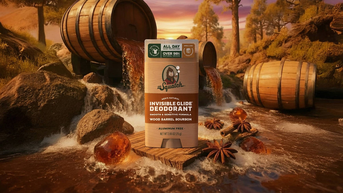 WOOD BARREL BOURBON INVISIBLE GLIDE DEODORANT